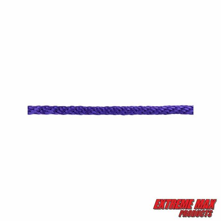 Extreme Max Extreme Max 3008.0241 Solid Braid MFP Utility Rope - 1/4" x 10', Purple 3008.0241